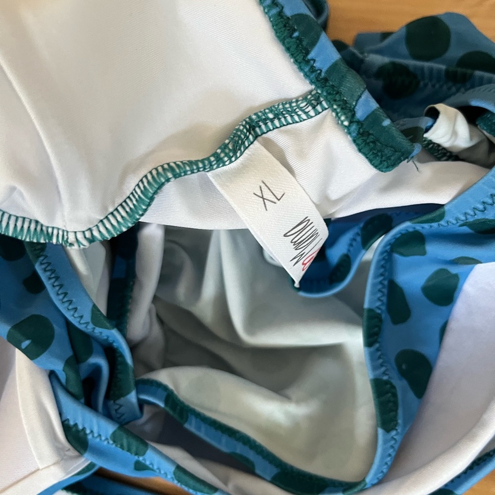 Latched Mama Blue Polka Dot Nursing Bikini swim set - Picture 5 of 7